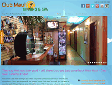 Tablet Screenshot of clubmauitanningandspa.com